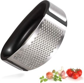 Garlic Press Rocker;  Stainless Steel Garlic Crusher Chopper Mincer Squeezer (Type: 1Pcs)